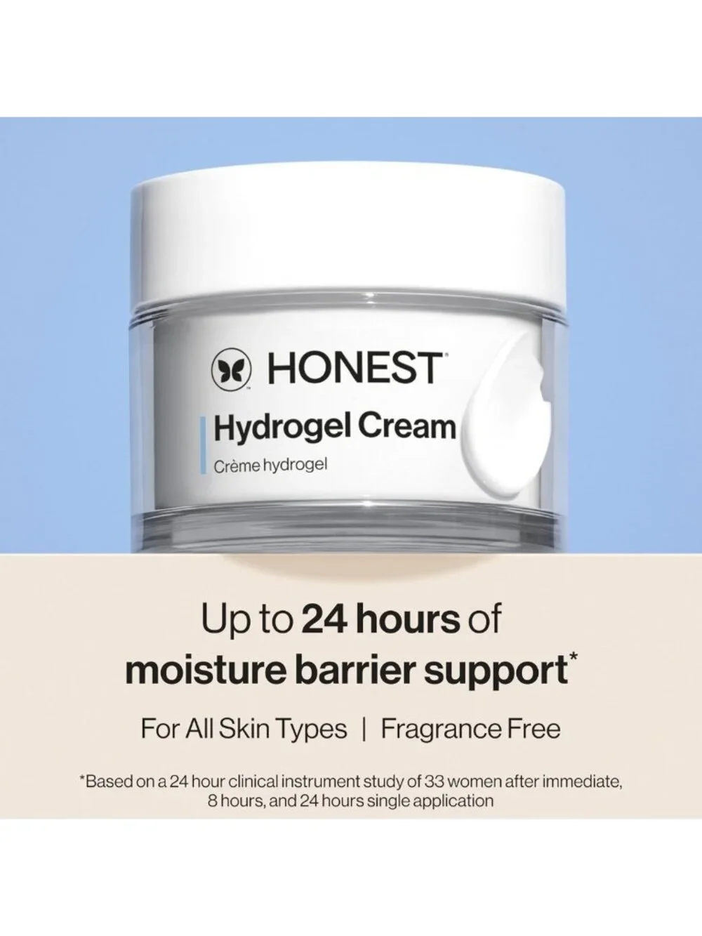 Hydrogel Cream for Sensitive Skin, Fragrance-Free Moisturizer, 1.7 fl oz